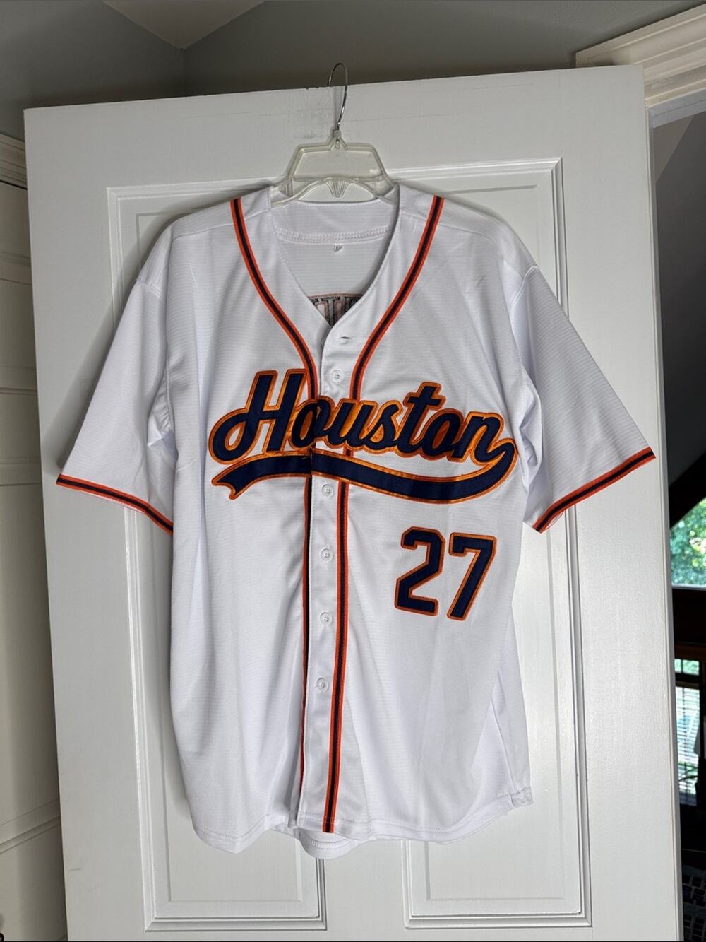 Jose Altuve #27 White Baseball Jersey Houston Astros MLB large stitched letter
